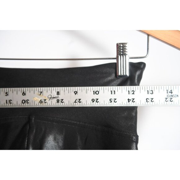 Spanx Faux Leather Leggings Black Size Medium Slimming High Rise Shaping Pants - Picture 6 of 8